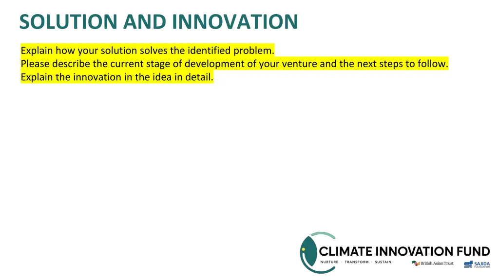solution and innovation