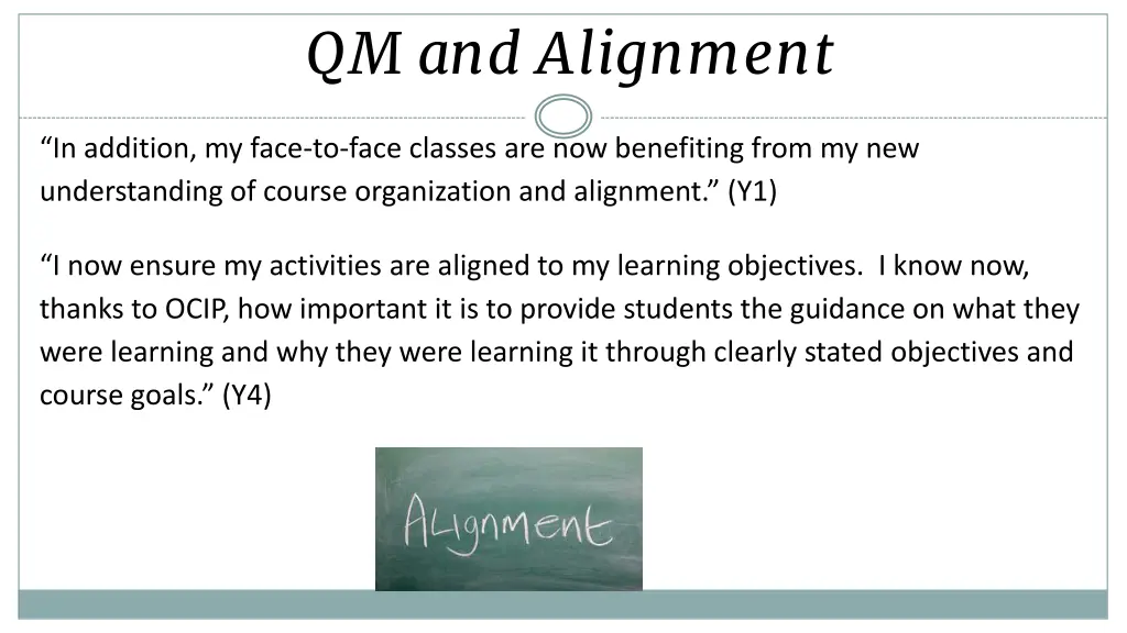qm and alignment