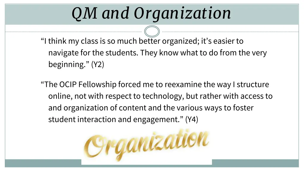 qm and organization