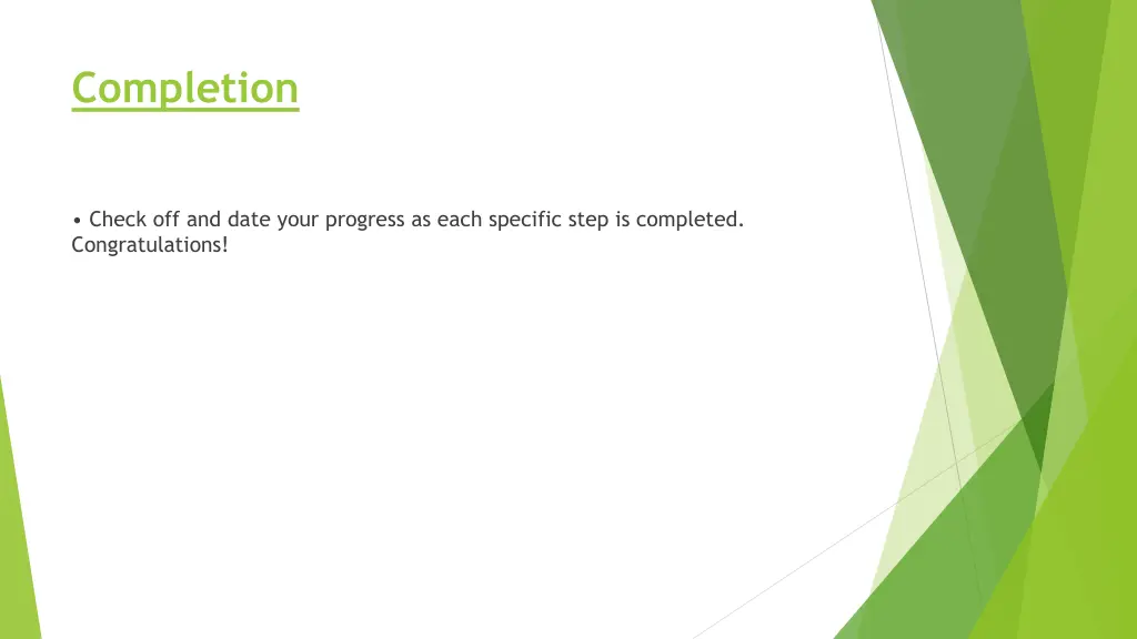 completion