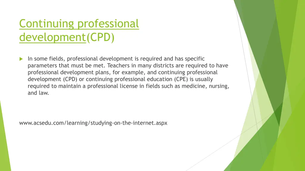 continuing professional development cpd