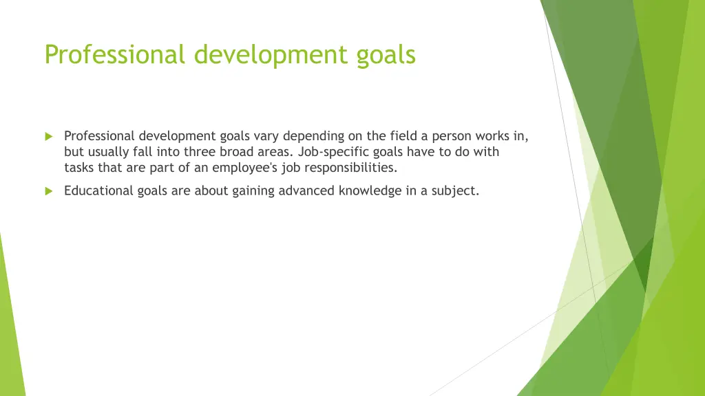 professional development goals