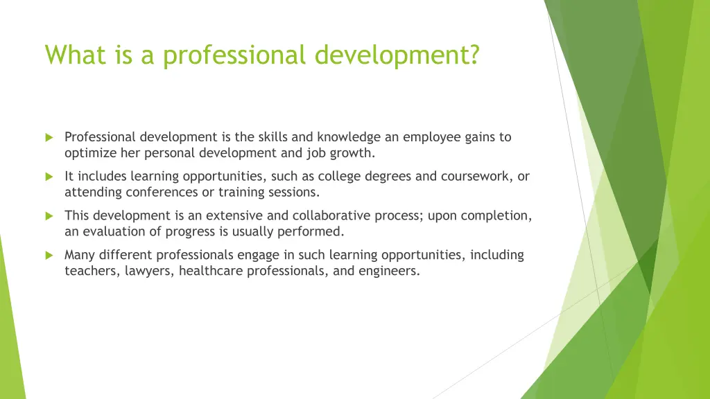 what is a professional development