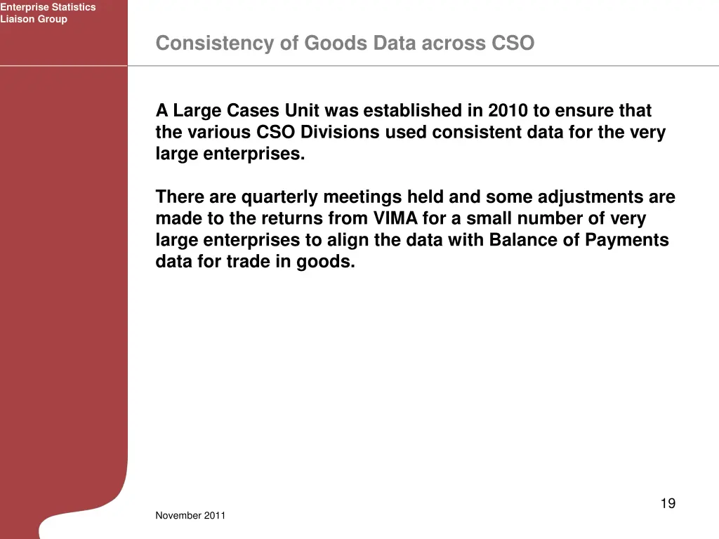 enterprise statistics liaison group 16