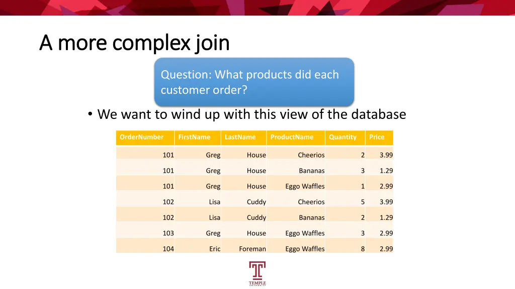 a more complex join a more complex join