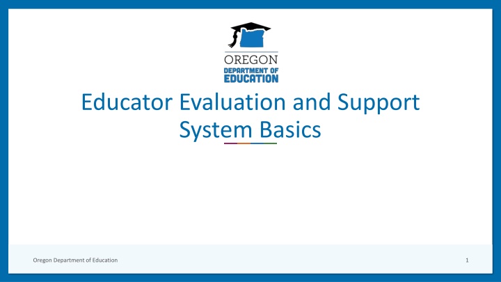 educator evaluation and support system basics