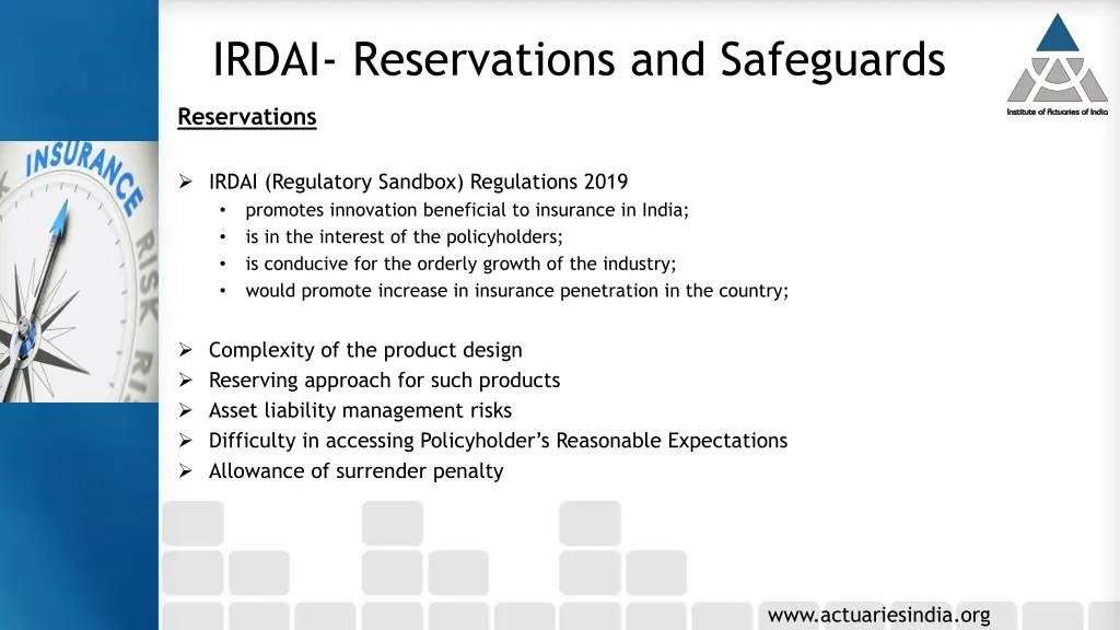 irdai reservations and safeguards