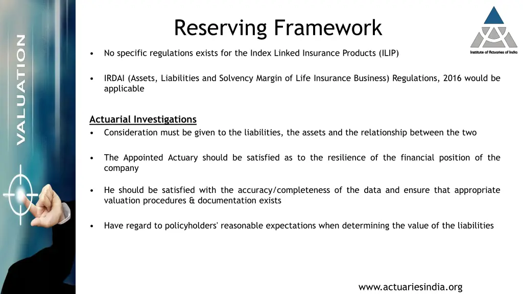 reserving framework