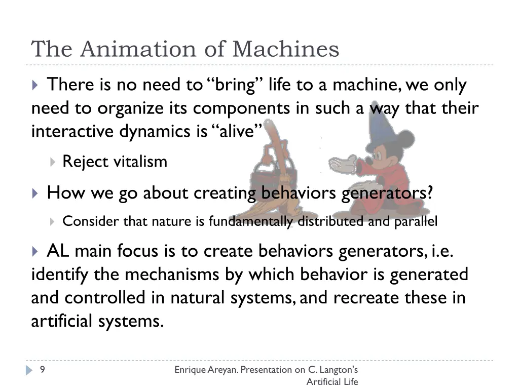 the animation of machines