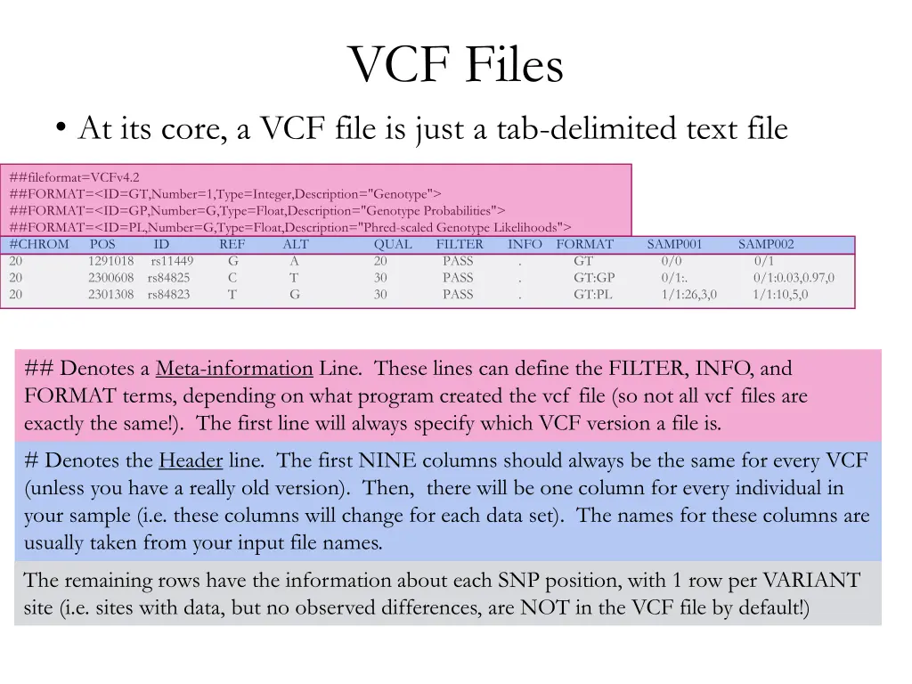 vcf files