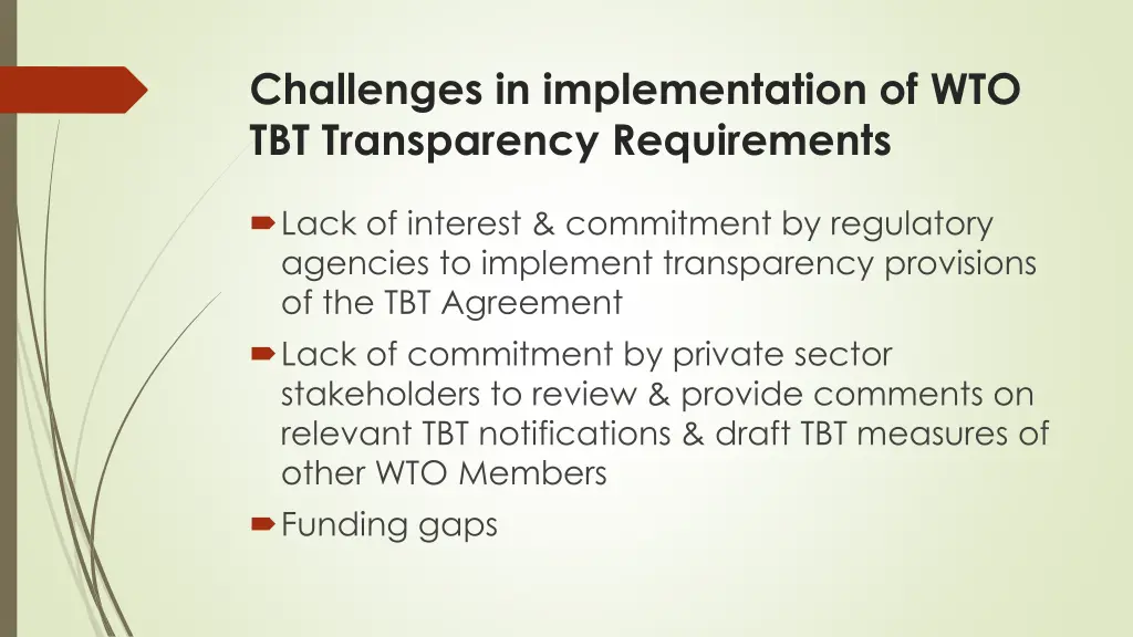 challenges in implementation