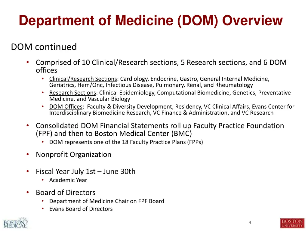 department of medicine dom overview 1