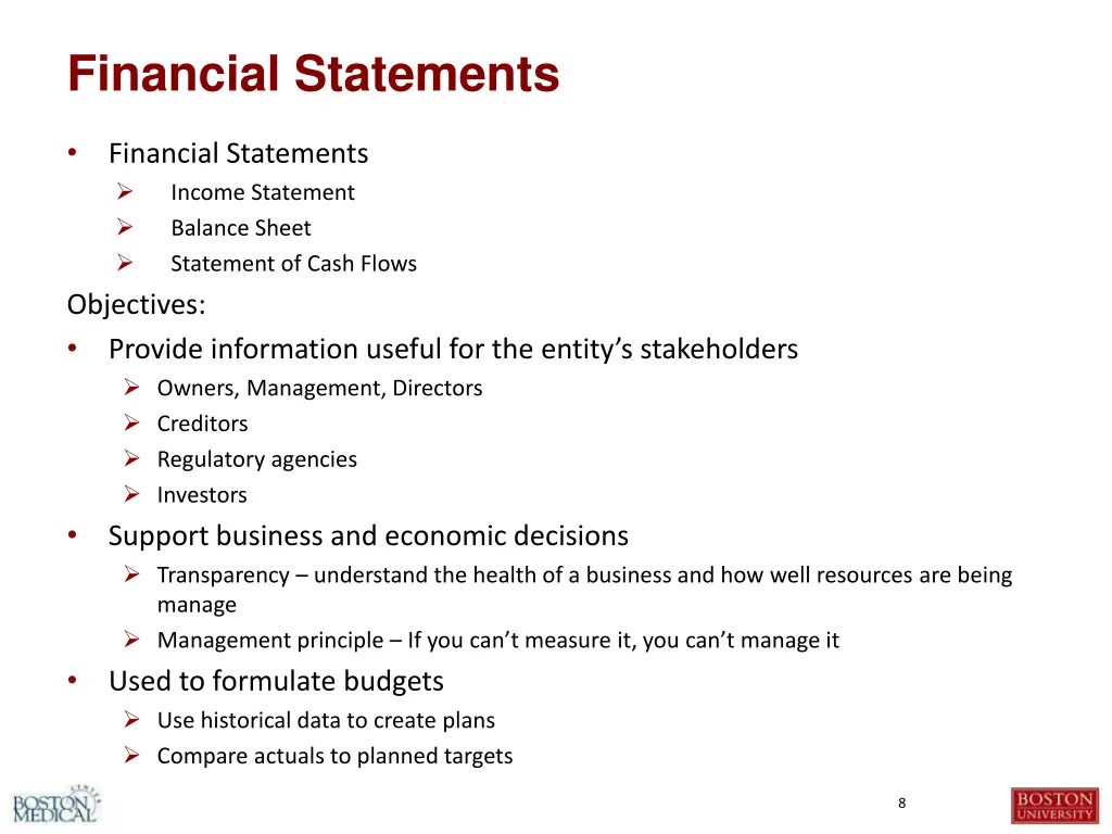 financial statements 1