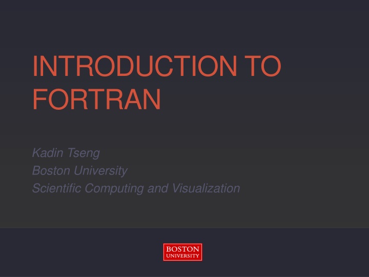 introduction to fortran