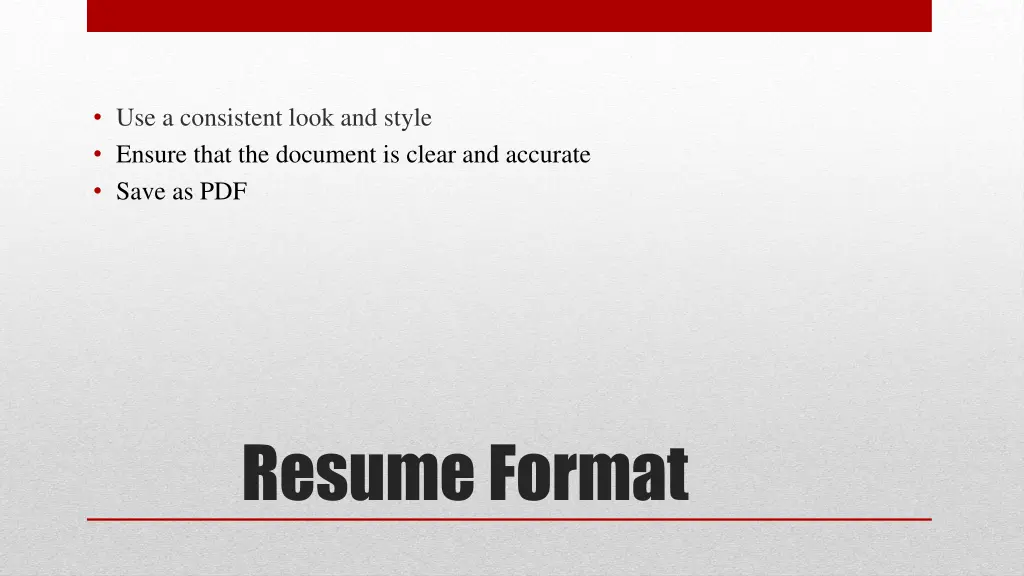 use a consistent look and style ensure that