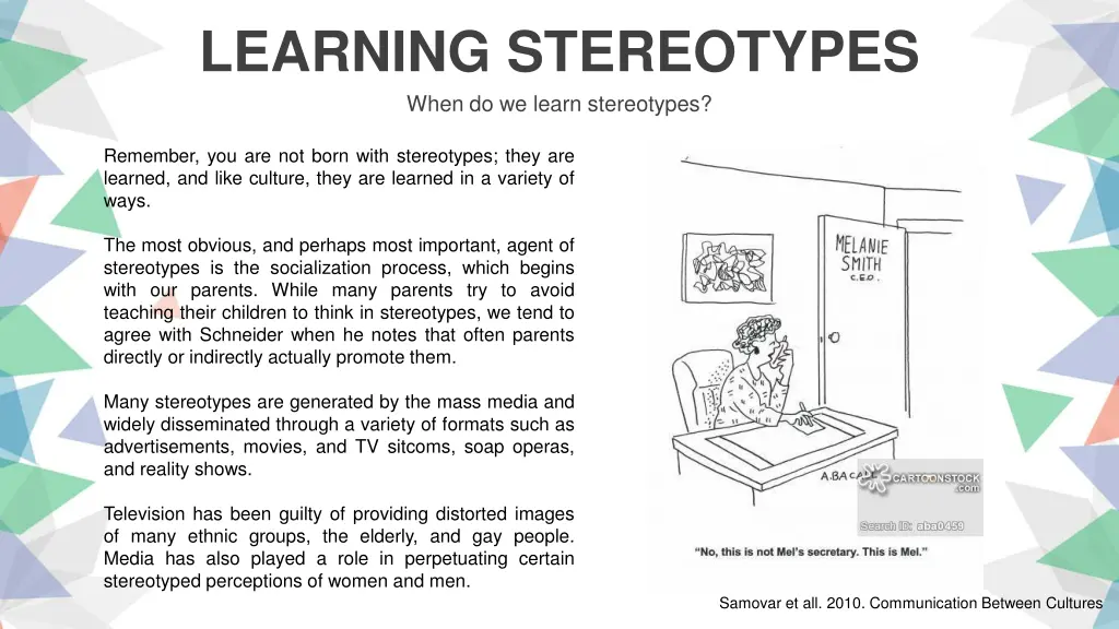 learning stereotypes when do we learn stereotypes