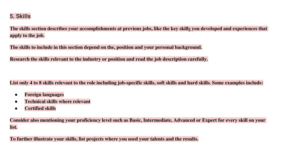 5 skills