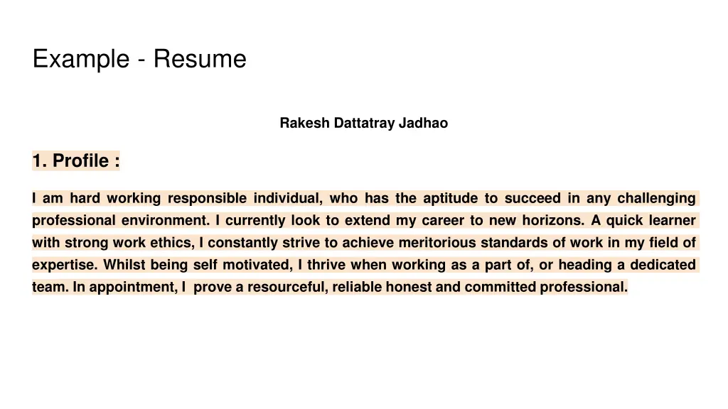 example resume