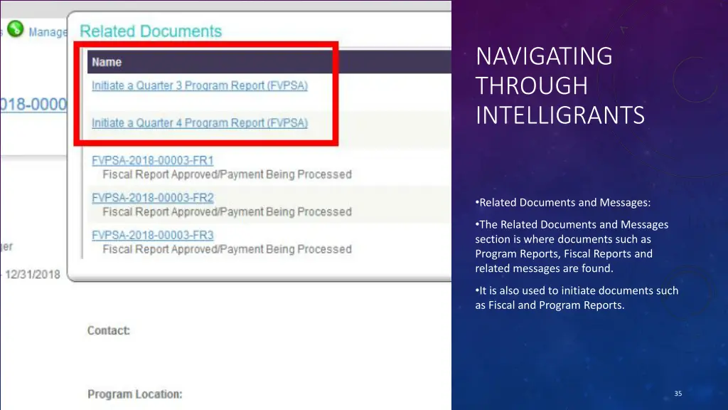 navigating through intelligrants 3