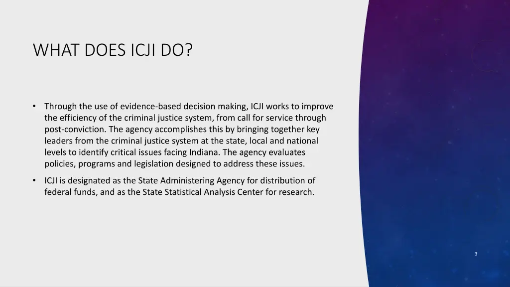 what does icji do