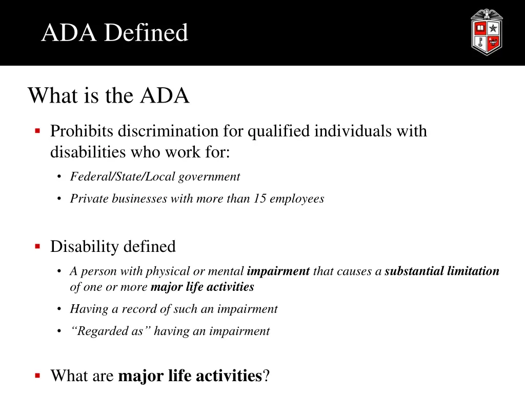 ada defined