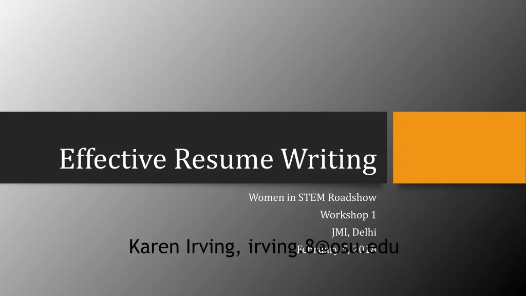 effective resume writing 1