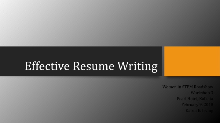 effective resume writing