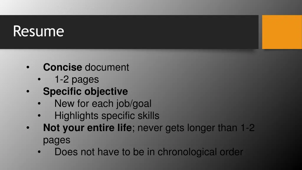 resume