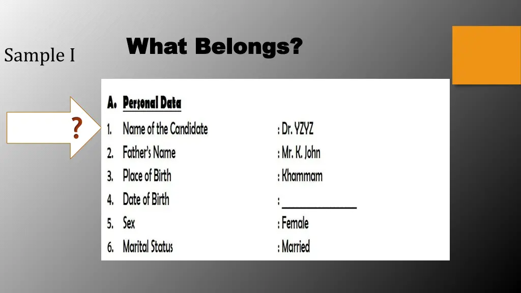 what belongs what belongs