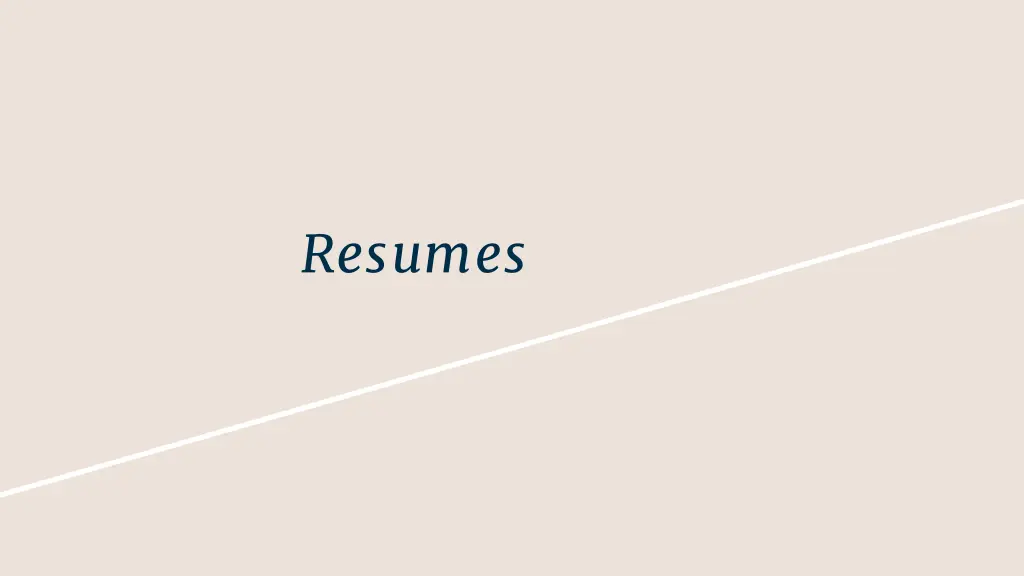 resumes