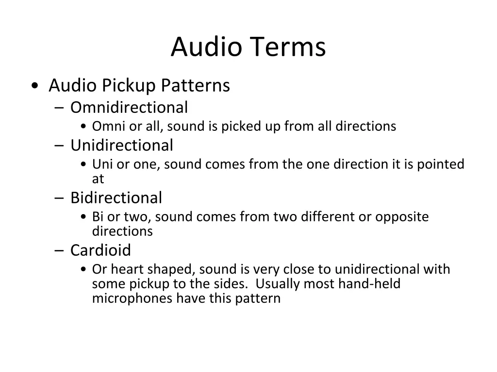 audio terms 1