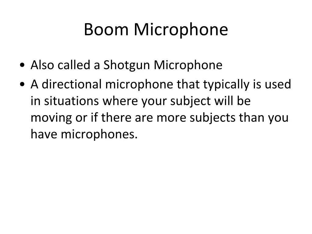 boom microphone