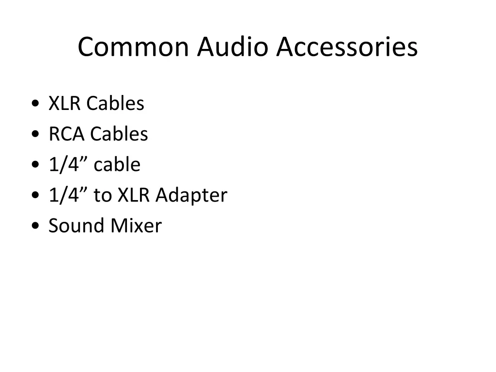 common audio accessories