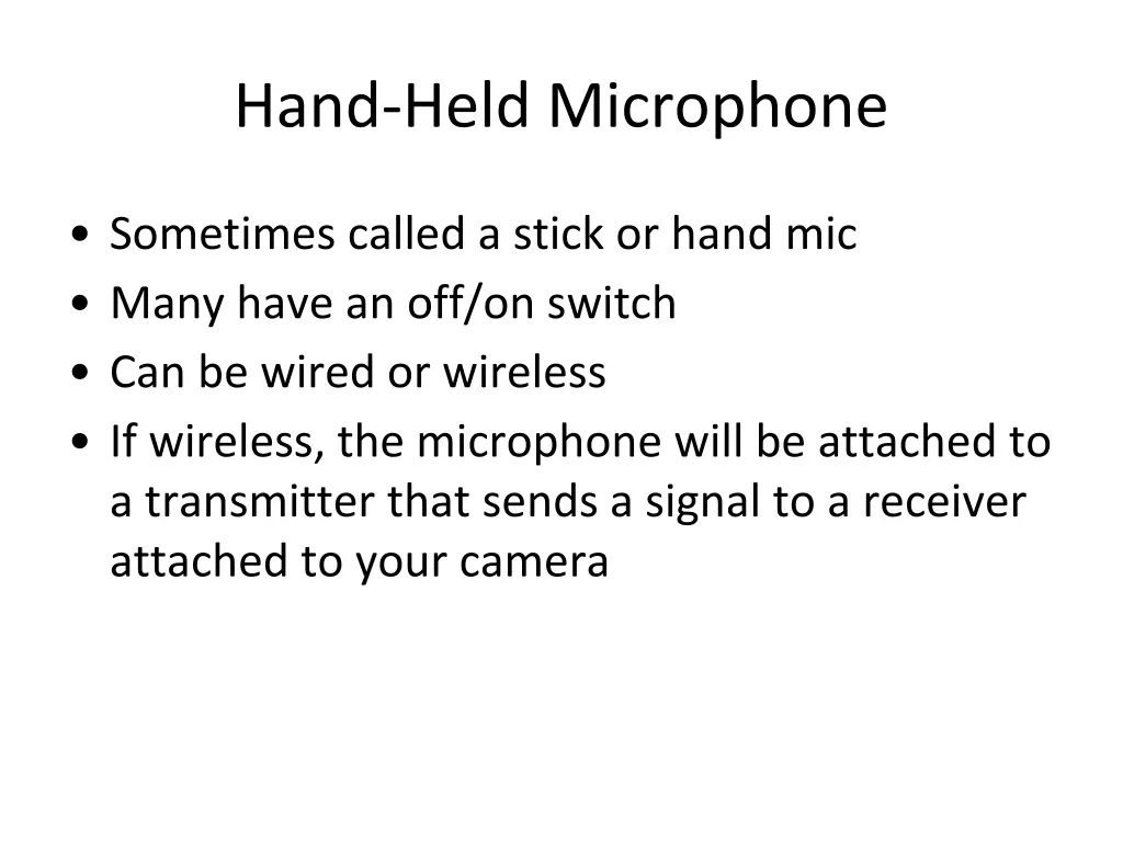 hand held microphone