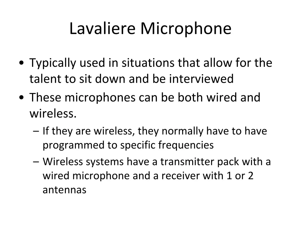 lavaliere microphone