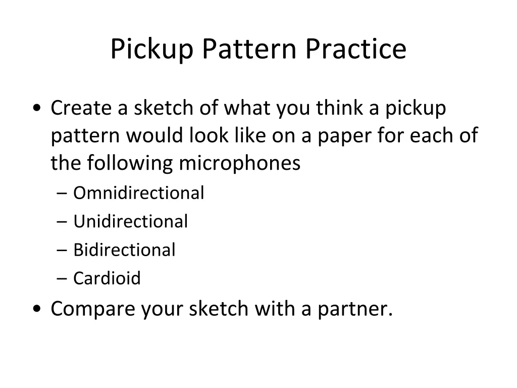 pickup pattern practice