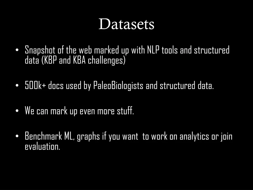 datasets
