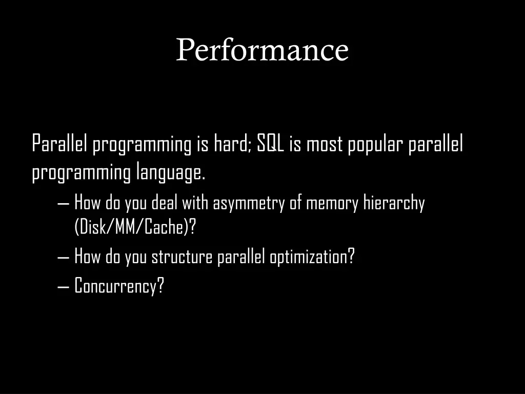 performance
