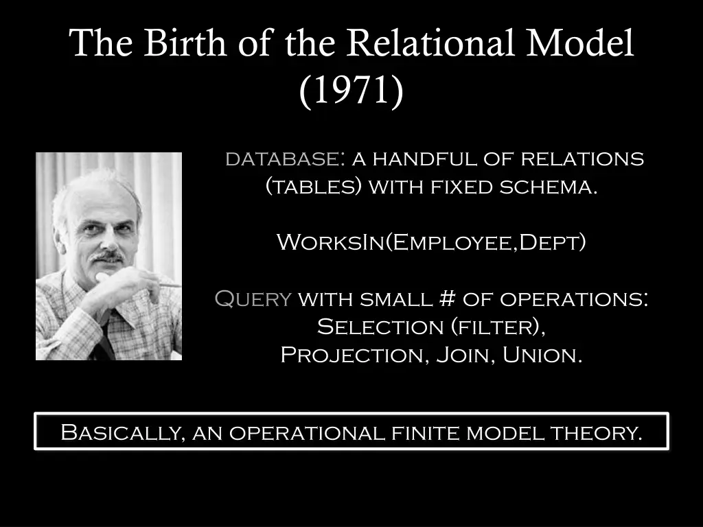 the birth of the relational model 1971