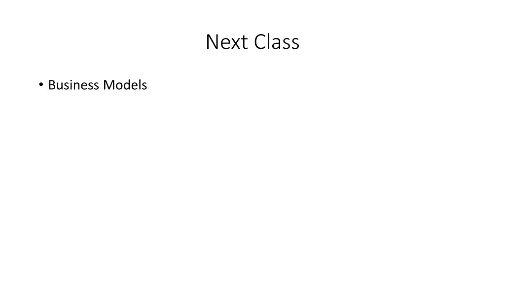next class