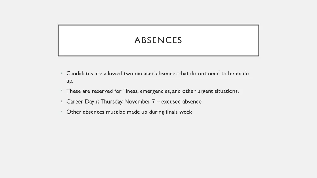 absences