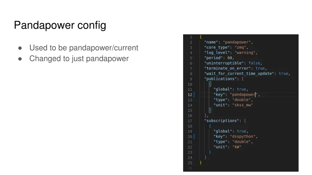 pandapower config