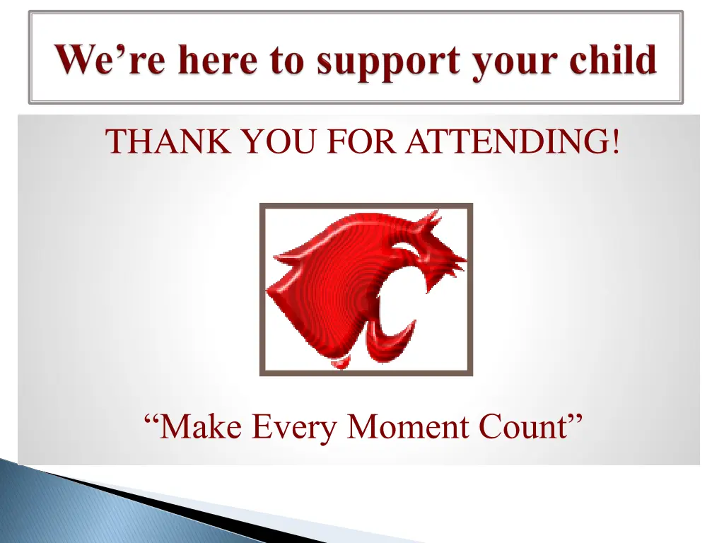 thank you for attending