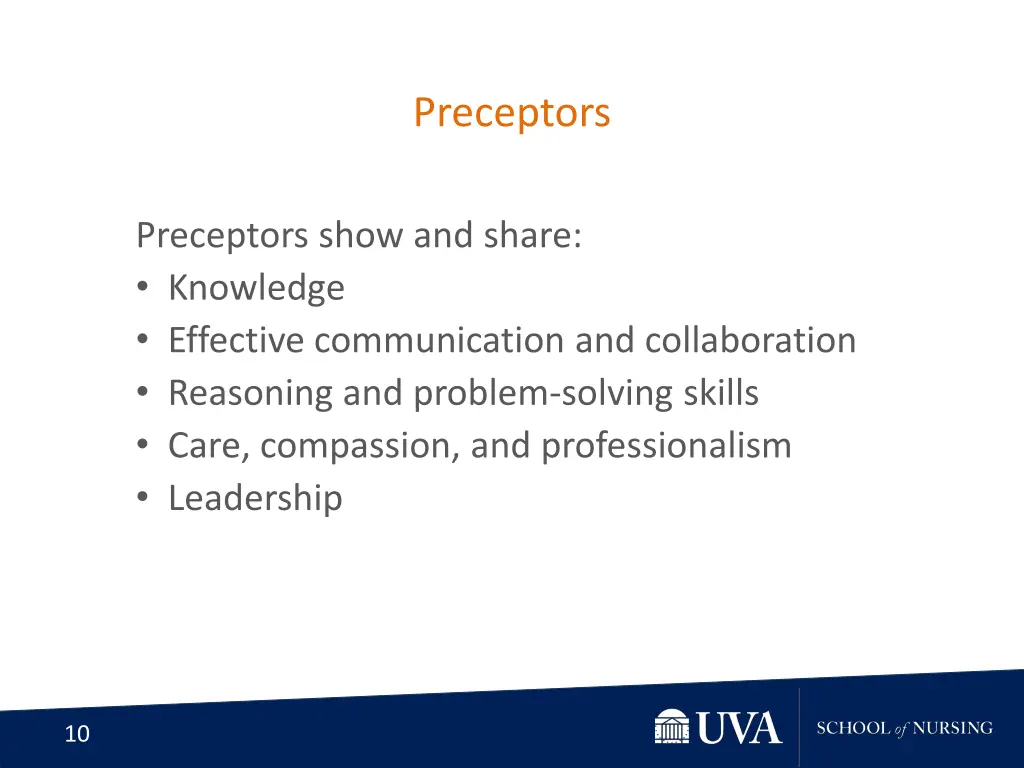 preceptors