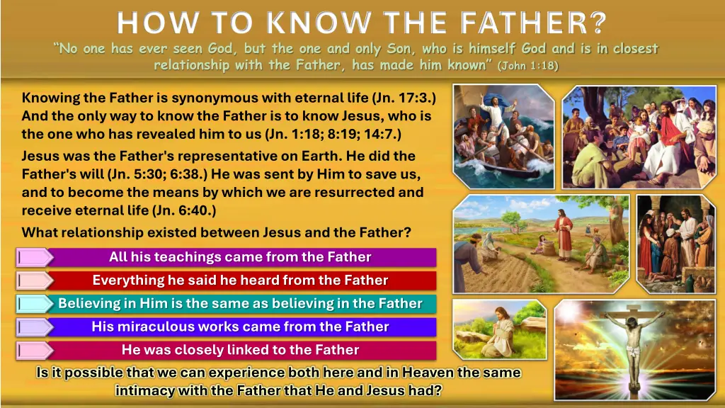 how to know the father no one has ever seen