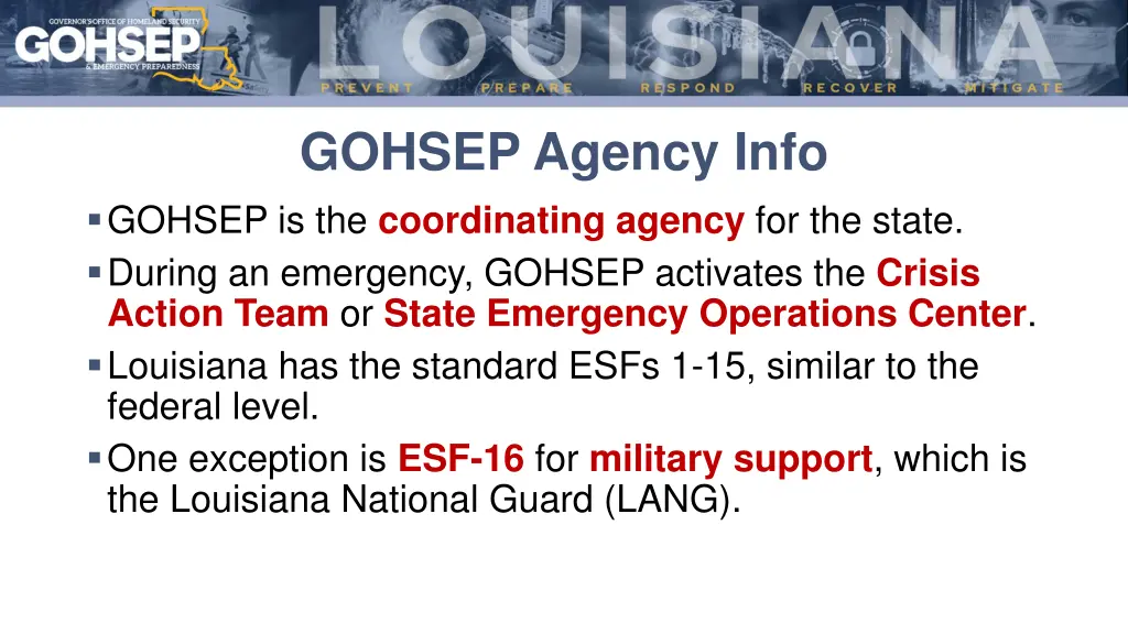 gohsep agency info gohsep is the coordinating