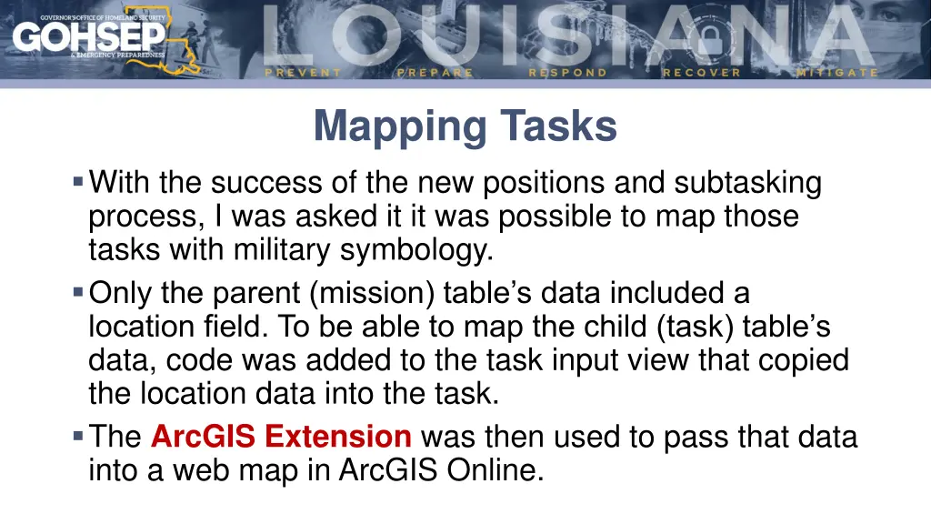 mapping tasks