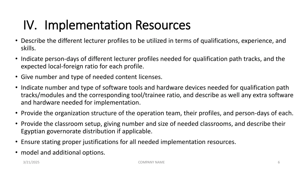 iv iv implementation resources implementation