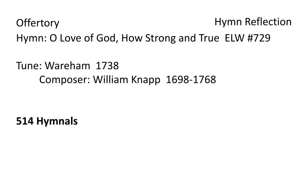 hymn reflection 2