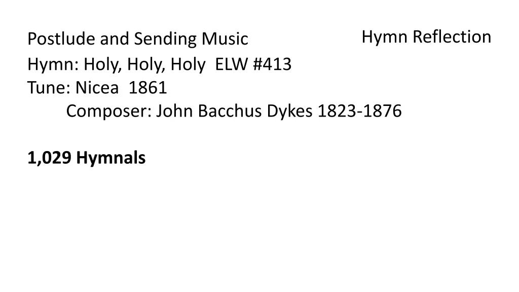 hymn reflection 3
